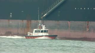 Copy of Pilot disembarking ship onto Pilot Boat