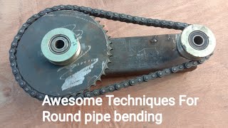 Awesome Techniques For Round pipe Bending  / Awesome Techniques For Metal Bar Bending