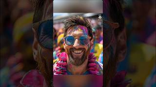 Leo messi 😱💛💙💜 Holi vibes 🌈🎨✨#holi #messi #holispecial #newvideo #shorts #messifans #foryou #viral