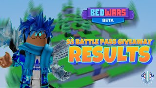 ROBLOX BEDWARS SEASON 5 BATTLE PASS GIVEAWAY RESULTS!