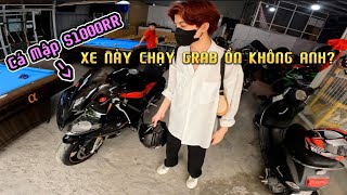 Nam Cọ Cầm Zx10R Chạy Grab Chở Thanh Niên 2K3 Đi Mua Cá Mập BMW S1000RR