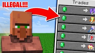 Minecraft but Villagers give me Illegal Items!