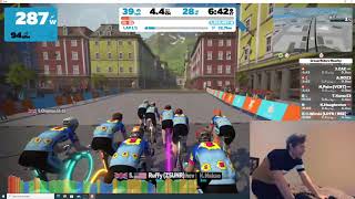 Zwift training, chase scene!