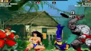 SW Mugen - Wonder Woman & Psylocke vs M Bison & Mech Zangief