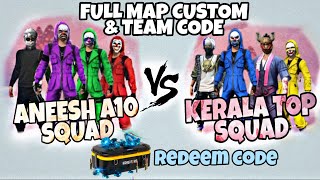 FREE FIRE LIVE MALAYALAM🔴CUSTOM ROOMS🔴TEAM CODE🔴ROAD TO 9K FAM🥰| ANEESH A10 LIVE