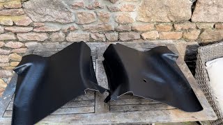 Mercedes R107 SL - repairing and recovering rear side trim panels