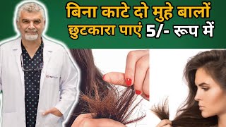 Split ends Frizzy से पाए छुटकारा 5 रूप 🤔| do muhi Hair Solution | 2 Muhe baal khatam karne ka tarika