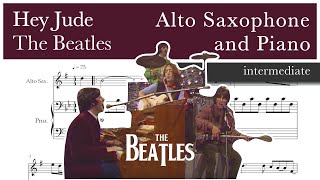 Hey Jude – The Beatles - alto sax and piano accompaniment sheet music (intermediate)