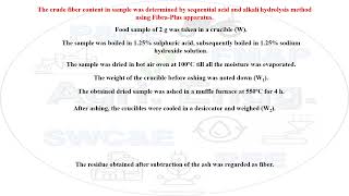 Determination of fiber content of a food sample #biochemistry #foodscience #microbiology #food