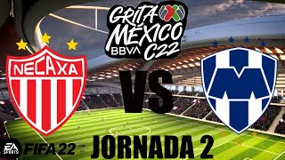 Necaxa vs CF Monterrey Jornada 2 Grita México Clausura 2022. (Simulación FIFA 22).