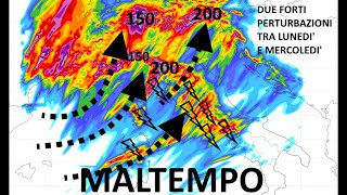 METEO - TEMPESTA IN ARRIVO, TRE GIORNI DI MALTEMPO, ACME MARTEDI', RISCHIO INTENSI NUBIFRAGI !!