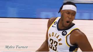 Myles Turner Poster Dunk on Giannis Antetokounmpo Highlights, Bucks vs Pacers, March 16,2023