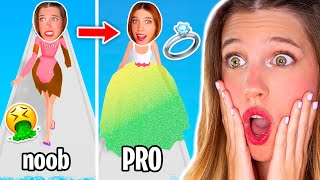 LA MEJOR BODA DEL MUNDO en SIMULADOR DIFÍCIL 👰🏼‍♀️💍 NOOB vs PRO vs HACKER en Dream Wedding!!