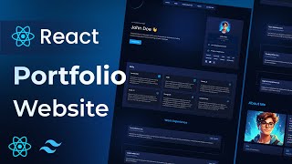 Responsive Portfolio Website Using React JS and Tailwind CSS | Portfolio Website in React.Js