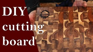 DIY end Grain cutting board for lazy people. Scrap wood project.