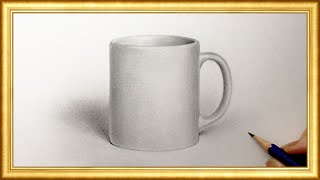 How to draw a mug☕️ with pencil sketch 鉛筆画