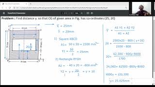 Problem 6- Centroid/centre of gravity/ Engineering Mechanics