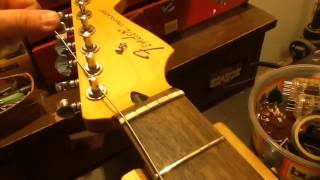 How to string grover locking tuners..