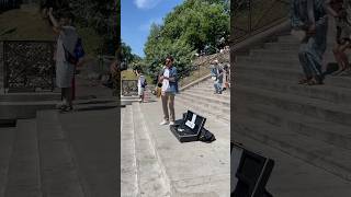 Saxophone near Sacre Coeur de Montmarte, Paris #viral #shortvideo #viralvideo #paris #music #video ￼