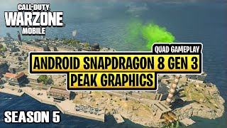 WARZONE MOBILE ANDROID SNAPGRAGON 8 GEN 3 GAMEPLAY WITH HANDCAM