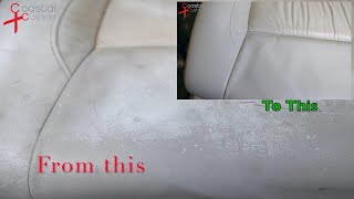 Leather car seat restoration