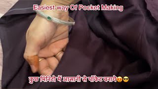 Easiest way of pocket making | पोकेट कैसे बनाए | #stichingideas #ytshorts #viralshorts2023 #stiching