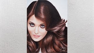 How to draw hair using colored pencils -- Hair drawing tutorial.