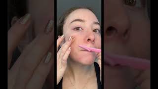 Face shaving ASMR 🪒 #shorts #skincare