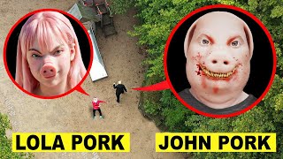 DROHNE überwacht JOHN PORK und SCHWESTER LOLA PORK in REAL LIFE um 3 UHR mittags !!