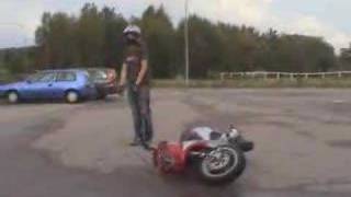 Some wheelie crashes on a scooter