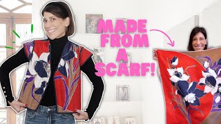 Upcycled SCARF vest | SEW a vest with me!