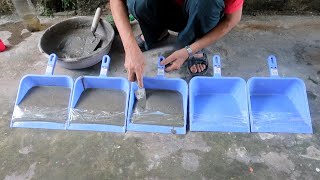 Simple Way To Make a Plant Pot With Plastic Trash and Cement For Your Garden