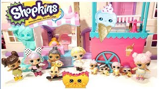 Shopkin Hotdog Stand | Barbie Ice cream Cart for LOL pretend play