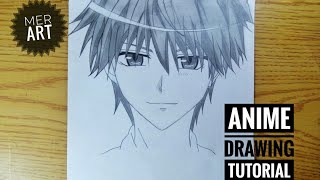 Anime drawing tutorial// How to draw anime boy step by step easy (part 1)