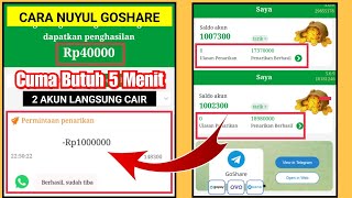 Trik Nuyul Goshare Terbaru 100% Work - Cara Curang Mendapatkan Uang Banyak Di Aplikasi Goshare