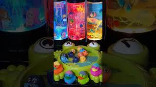 FROG FISHING PLATE TOY & JELLYFISH LAMP #satisfying #asmr #viralvideo #trending #ducks #shortvideo