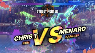 SF6 → ChrisT (Ken) vs MenaRD (Zangief) - Street Fighter 6