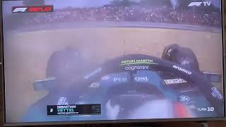 Vettel crashes into the barrier  2022 Hungarian Grand prix practice 3