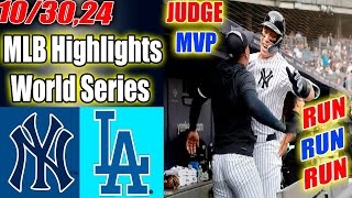 Yankees Vs. Dodgers [World Series] GAME 5 innings (2nd - 3rd) MLB Highlights PLAY OFFS 2024