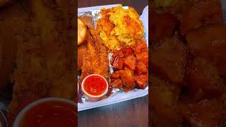 Fried Cat Fish, Collard Greens, Smoked Turkey, Sweet Yams, Mac & Cheese & Cornbread Cups  #soulfood