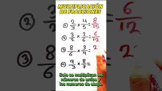 Multiplicación de fracciones #fracciones #quebrados #operacionesfracciones