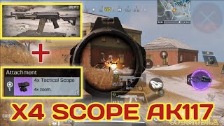 AK117 + X4 SCOPE IN CALL OF DUTY MOBILE BATLEROYALE #callofdutymobile #codm