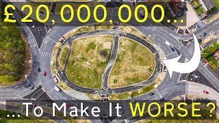 Brighton Hill Roundabout - Basingstoke - 20 MILLION POUNDS to make it WORSE and LESS SAFE