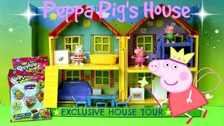 Peppa Pig HOUSE with Peppa Pig George and Suzy Sheep * Shopkins Season 2 Blind Bags