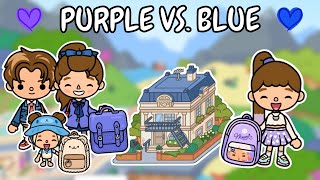 💜 Purple vs. Blue 💙 Beak Street Apartment | Toca Boca House Ideas 😍 TOCA GIRLZ