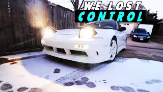 WE LOST CONTROL IN THE ICE! 😱180SX BUILD