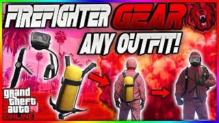 GTA 5 Online - "HOW TO GET FIREFIGHTER ACCESSORIES ON ANY OUTFIT!" - Patch 1.69 (GTAV Glitches)