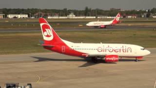 Push-Back und Start Air Berlin B737-700 D-ABBV in Berlin-Tegel 17.09.2012