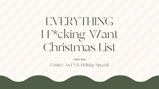 Everything I F*cking Want Christmas List | Author & Life Coach Susan Hyatt