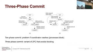 UMass CS677 (Spring'24) - Lecture 19 - Distributed consensus, paxos, RAFT